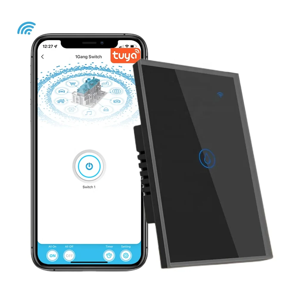 Переключатель водонагревателя Tuya 40A US бразильский беспроводной Wi-Fi умный кондиционер настенный сенсорный выключатель