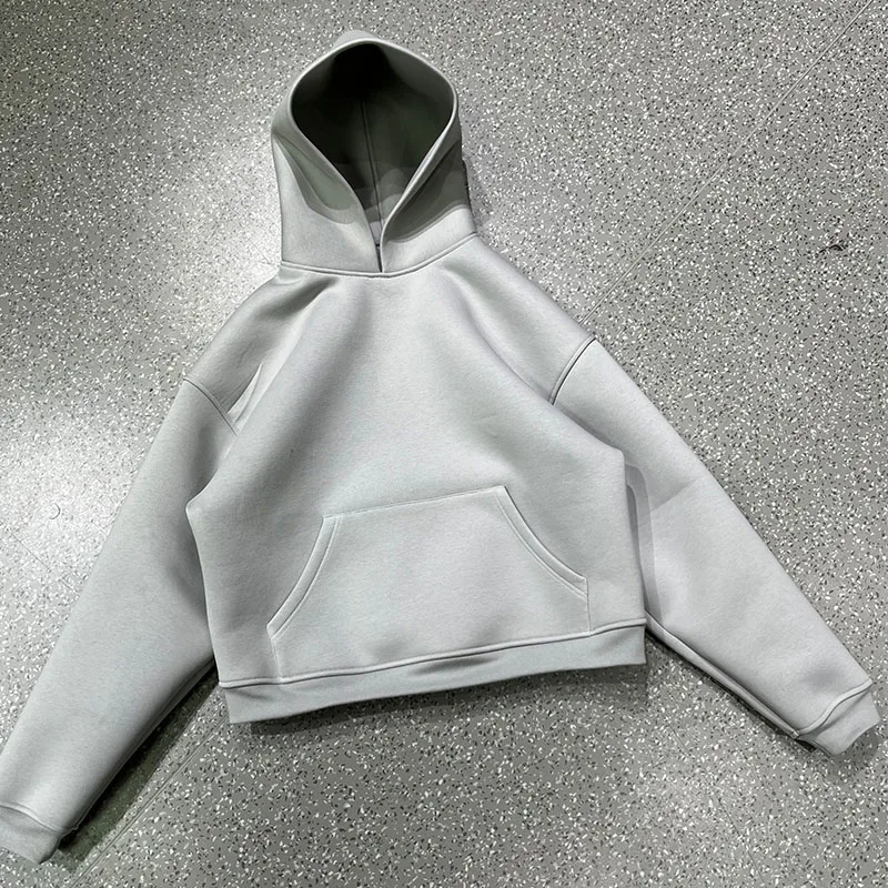 100% Cotton Blank Thick French Terry Extra Heavy Oversized Laminated Fabric Custom Printed Logo Mens Hoodies and Sweatshirts