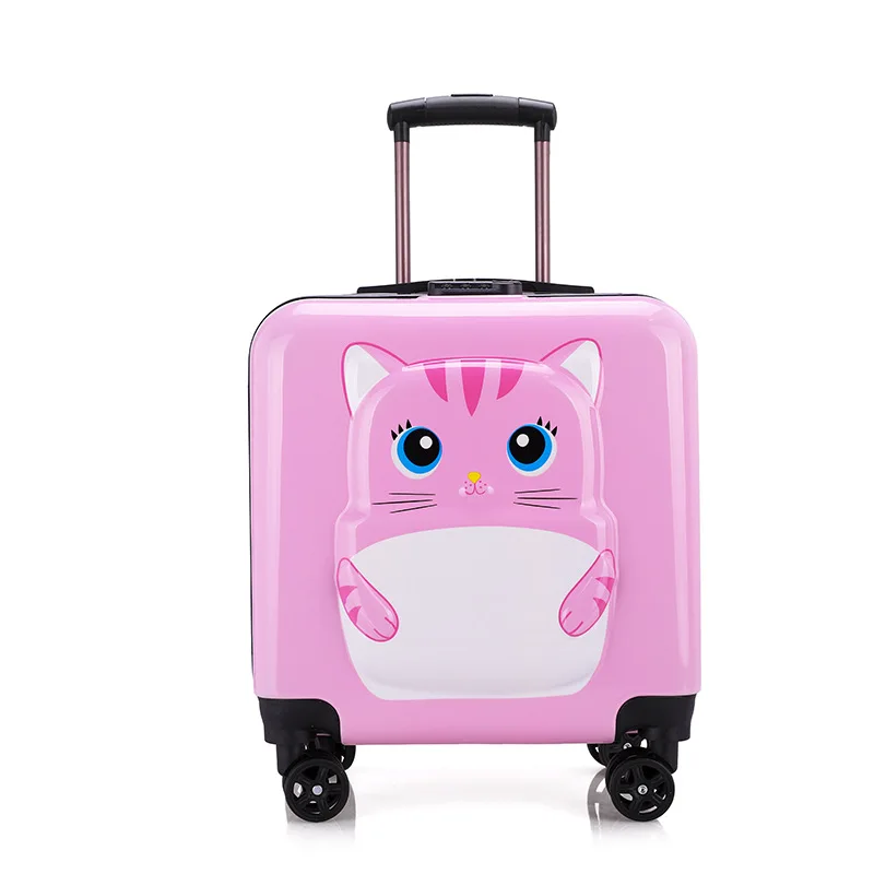 Free Sample Haslor ABS+PC Kids Travel Luggage Customized Cartoon Logo Colorful Kids Baby Travel Suitcase Luggage Free Sample
