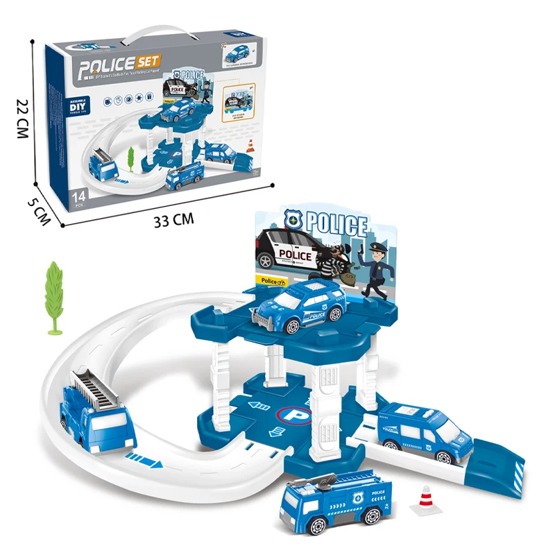 Детский Пластиковый трек «сделай сам» ролевая игра мини-модель автомобиля городская парковка гараж игрушечный набор для мальчика