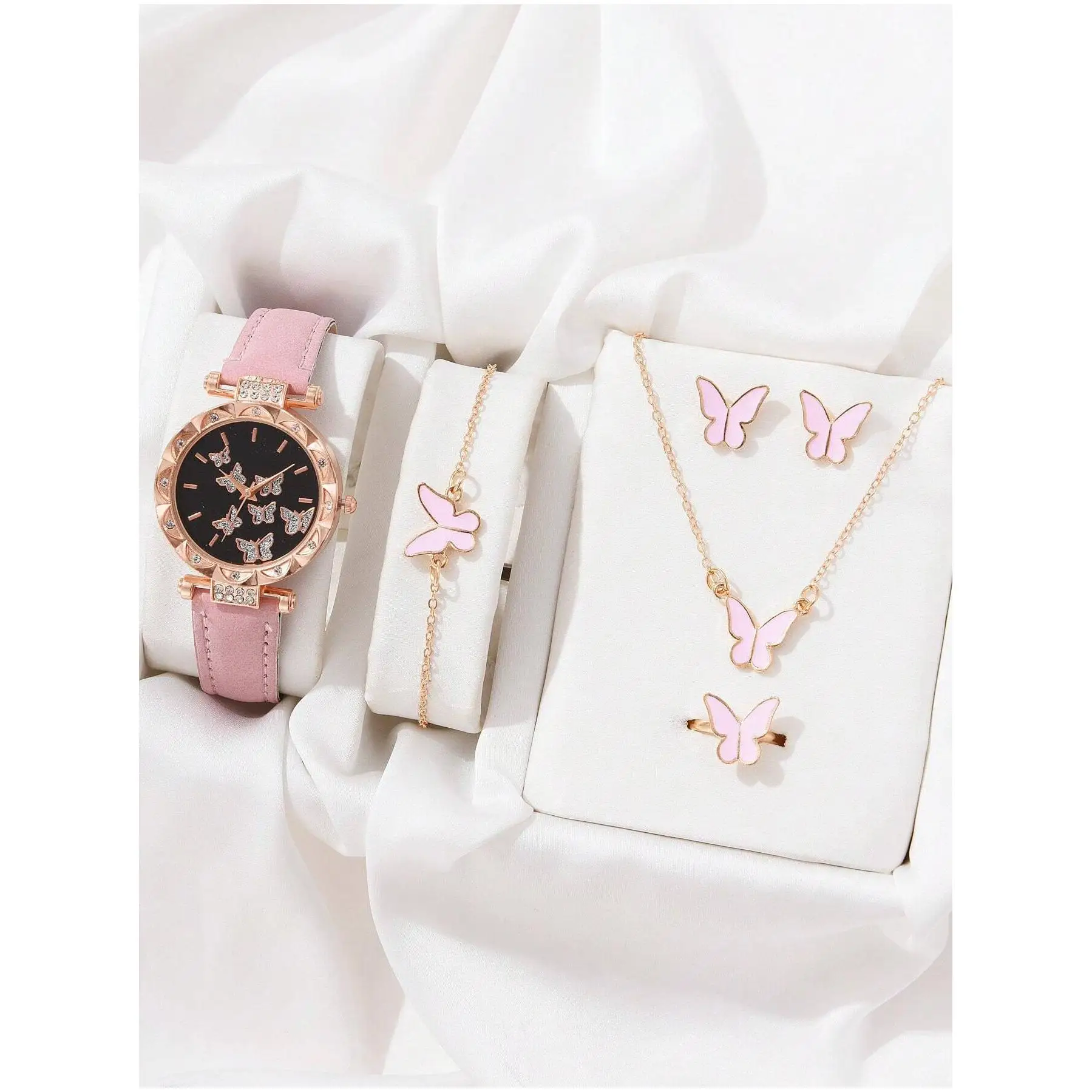 Часы montre femme кварцевые 2023 7 в 1 для девочек модные наручные водонепроницаемые часы из нержавеющей стали цена японский логотип против часовой стрелки