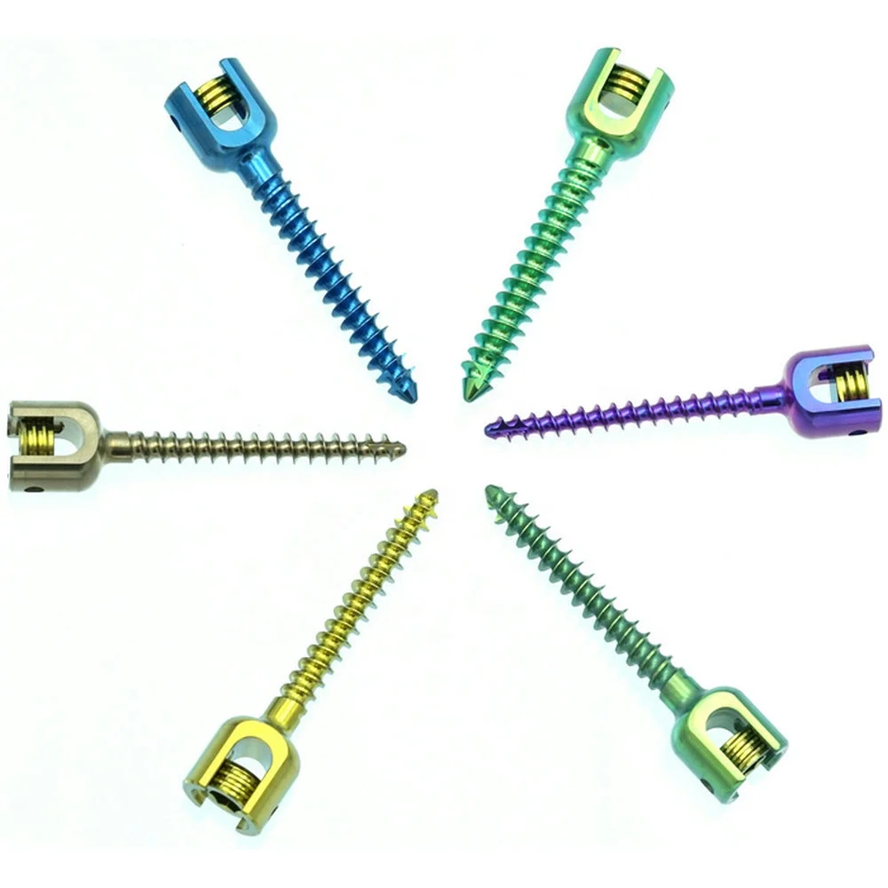 China Manufacture Spinal Fixation System Monoaxial Pedicle Screws Orthopedic Surgical Spine Implants