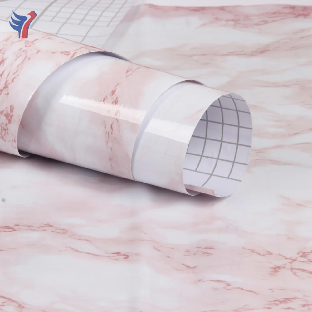 Jinyi Waterproof Marble Stone Look Vinyl Self Adhesive Fancy Funiture Book Cover Gift Wrapping Wall Paper