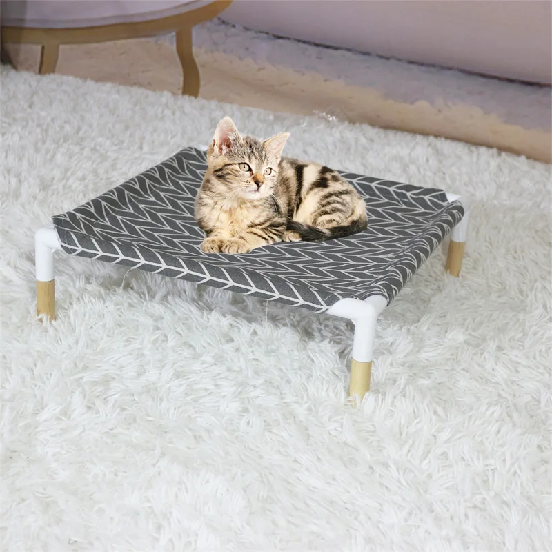 Bedsure Elevated Dog & Cat Bed Cot Stable Frame with No-Slip Feet Durable Supportive Teslin Mesh Recyclable & Breathable