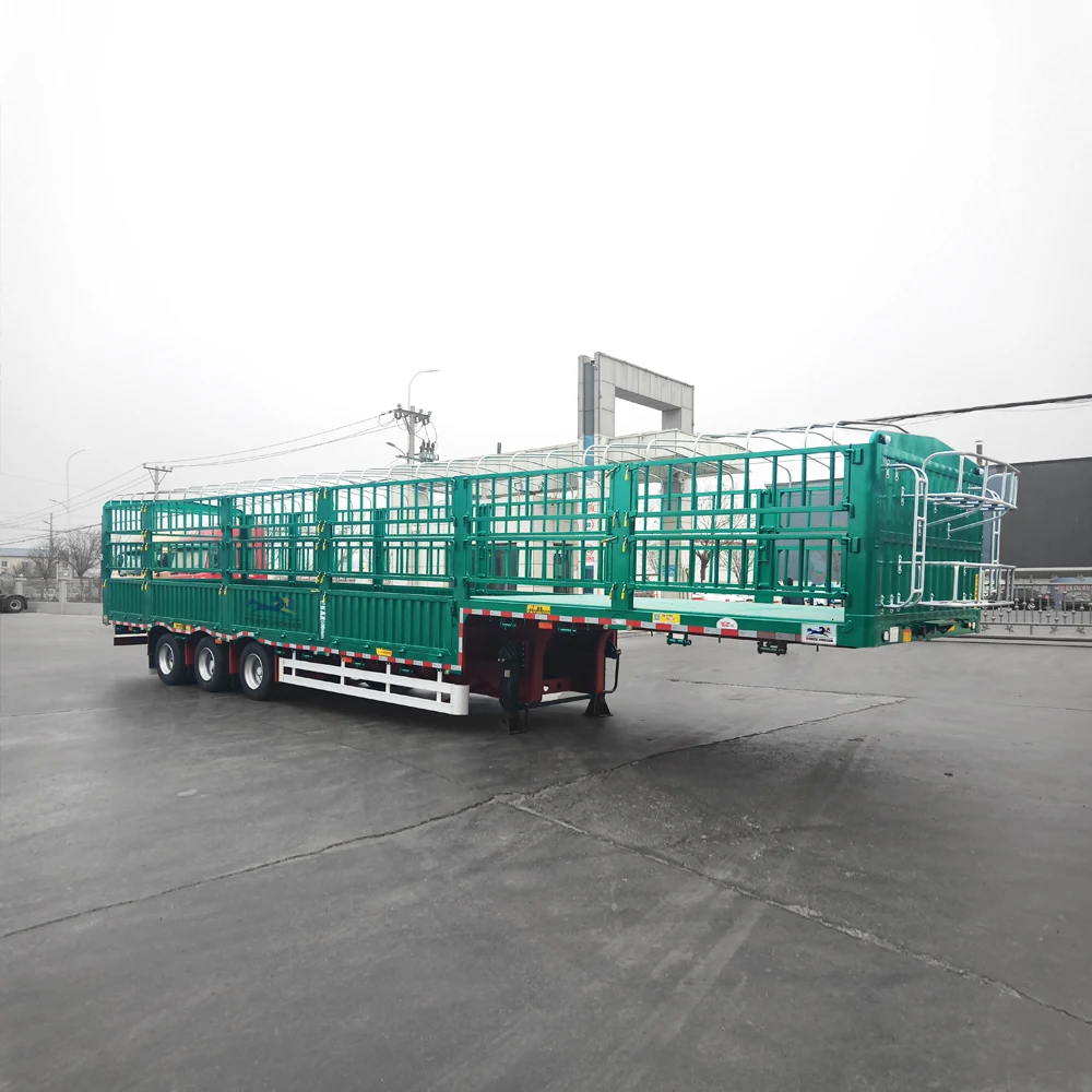 40ft 3 Axles Straight Beam Stake/Fence Semi Trailer for Transporting Agricultural Cargo