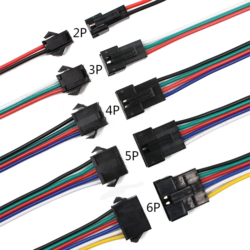 SM 2 pin connector male and female connector cable for single color led strip