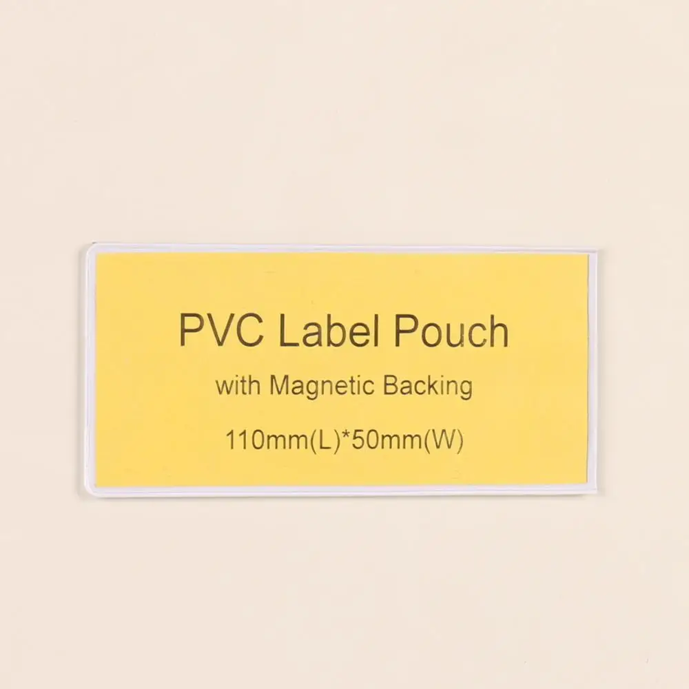 Water Proof Vinyl Pocket plant barcode label card holder with Rubber Magnet Backing