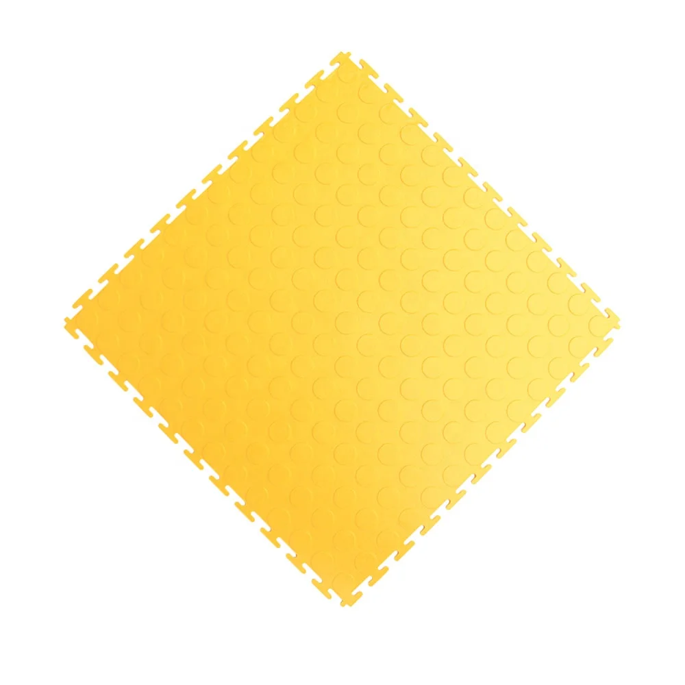 eco-friendly pvc interlocking garage floor tile vinyl plastic car workshop flooring coin 46045