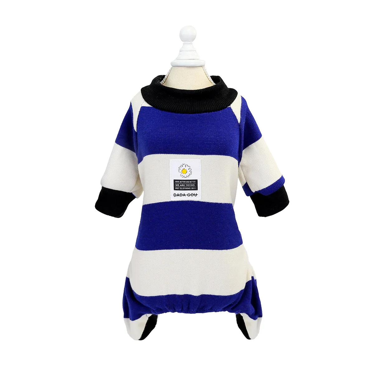 Dog clothes Fall new stripe home wear fleeced four-legged clothes for wholesale