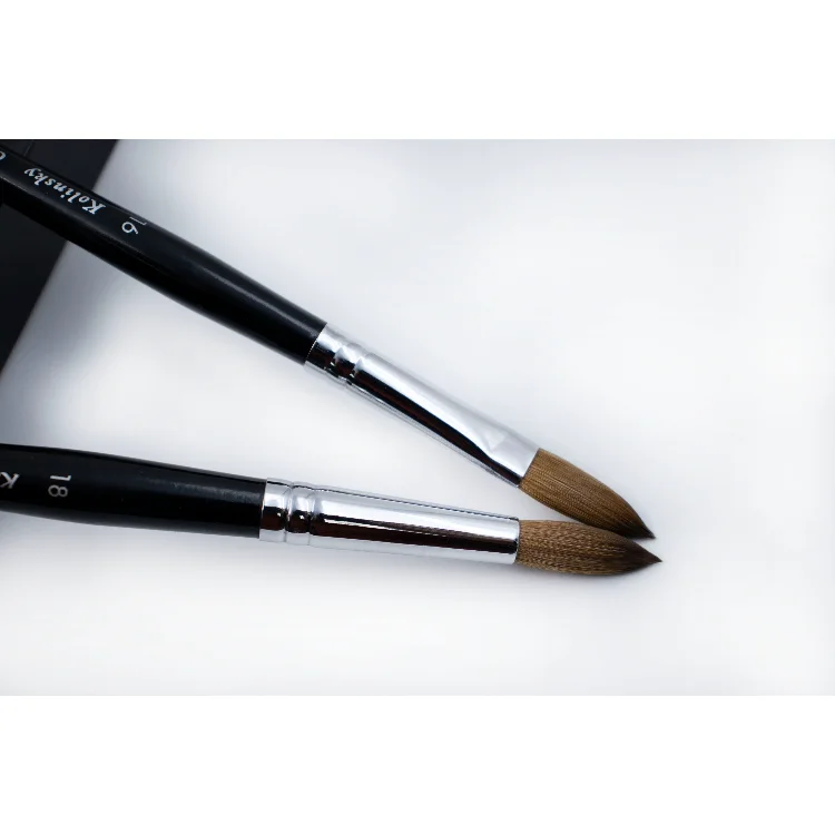  2021 High Quality 100% Pure Kolinsky Germany Acrylic Brushes Size 8 10 12 14 16 Marble Nail
