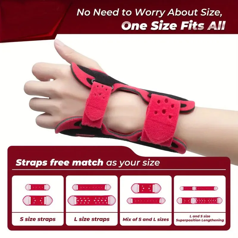 Wrist Support Brace- Fits Both Hands  3 Adjustable Aluminum Wrist Support Splint Left And Right Hand Wrist Brace