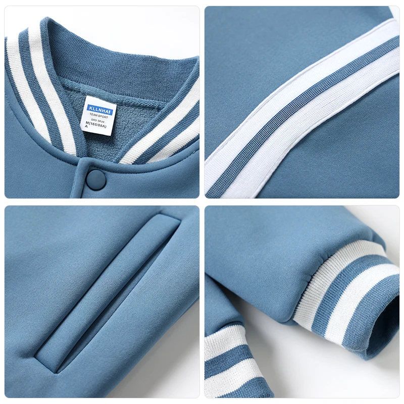 Newest popular styles youth baseball jackets coats autumn sport fleece sweatshirts for men