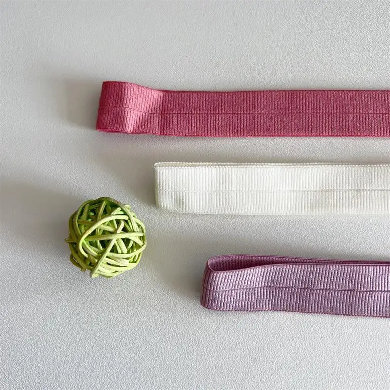 2.0cm Horizontal Stripe Hemmed Tape down Jacket Cuffs with Hemmed Strip Elastic Folded Piping Cotton Clothing Elastic Band