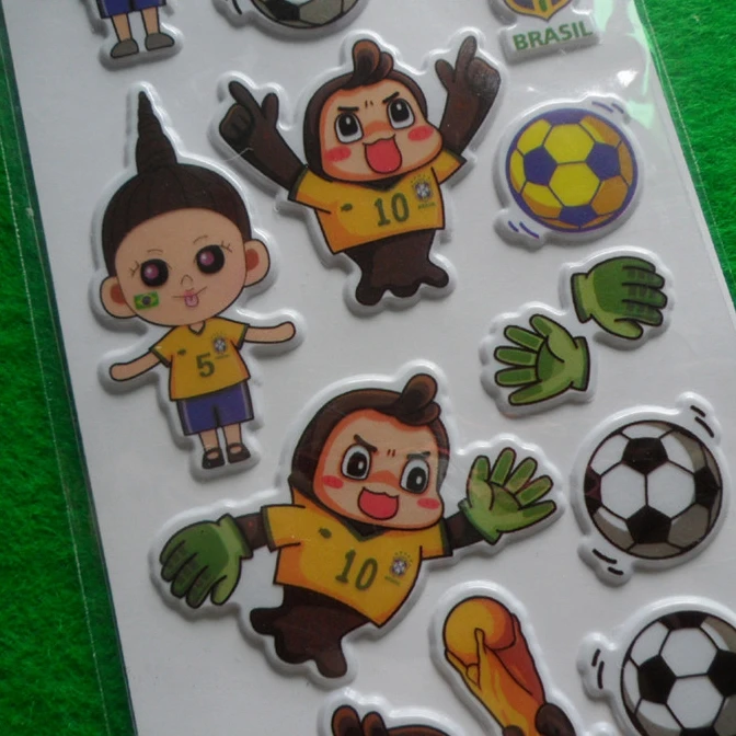 OEM character stickers for kids cute cartoon animals penguin puffy stickers custom