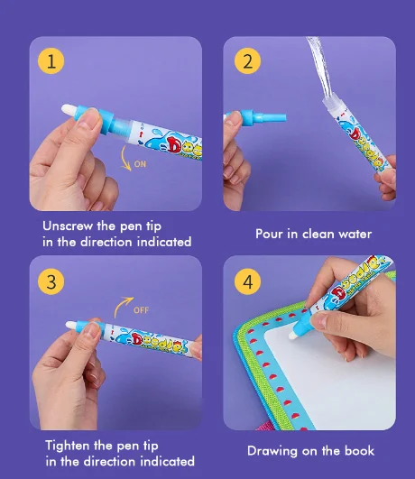 superdots Water Doodle washable Pens, Replacement markers Mess-Free clean drawing board for stationery empty graffiti marker