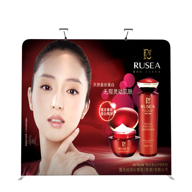 Custom Single-sided Tension Fabric Display Aluminum Tube Frame Back Drop For Exhibition Event