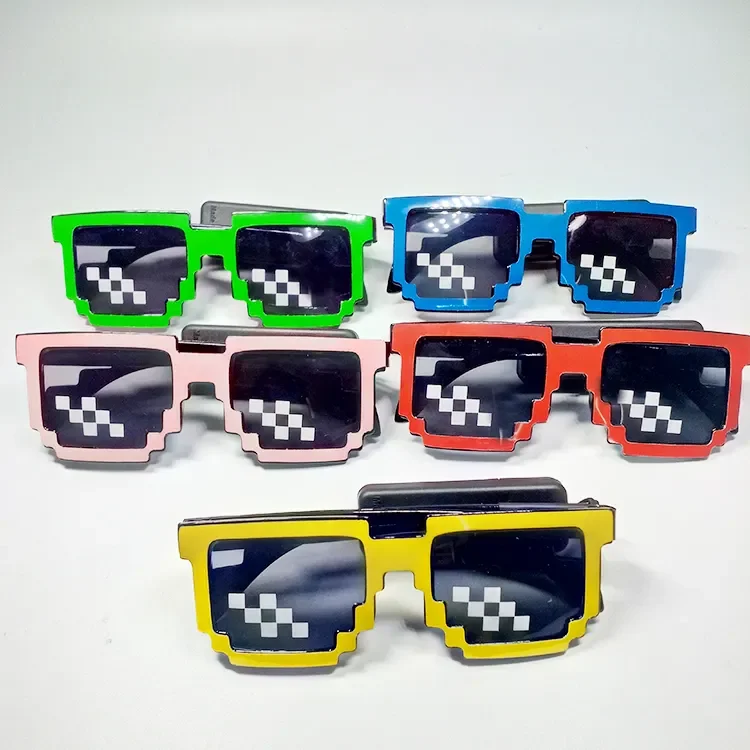 Creative Custom Logo Led Pixel Mosaic Glasses Festival Supplies EL Wireless Light Up Neon Rave Sunglasses For Music Party