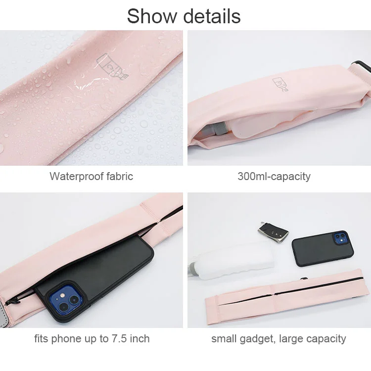 Wholesale Colorful Fashion Waterproof Waist Bag 300ML Capacity Belt Bag Women Men Fanny Pack with Headphone Jacket