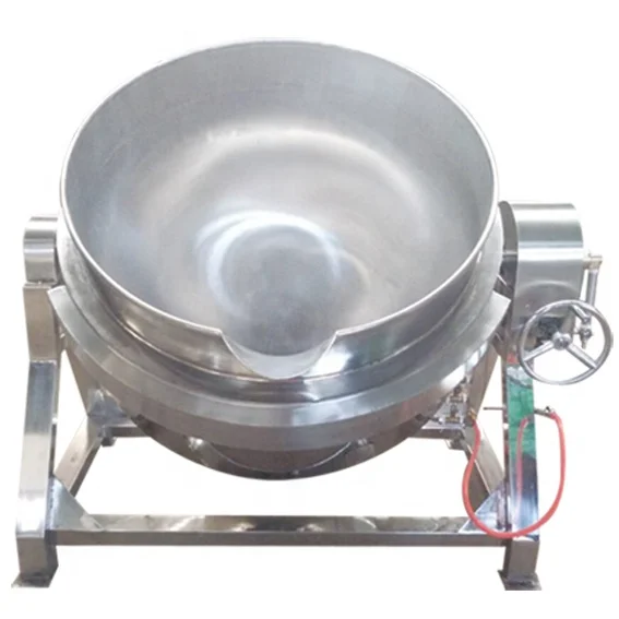 Mezzanine pot Gas mixing cooking pot/Tilting fixed type sandwich pot /gas heating double Jacket Sandwich pot for food processing