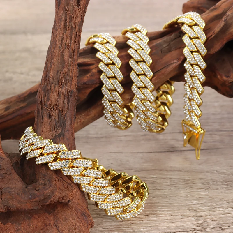 2024 New cuban necklace Fashionable men and women Rap style necklace 12mm Zinc Alloy hiphop jewelry