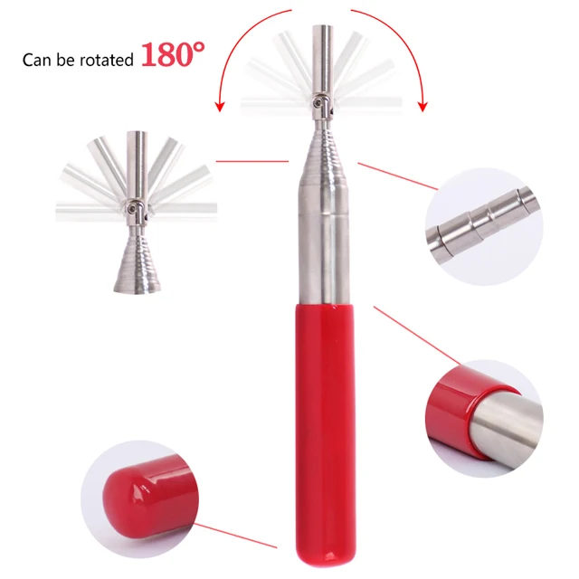 Portable Stainless Steel Telescopic Smoke Detector Pole With Magnet