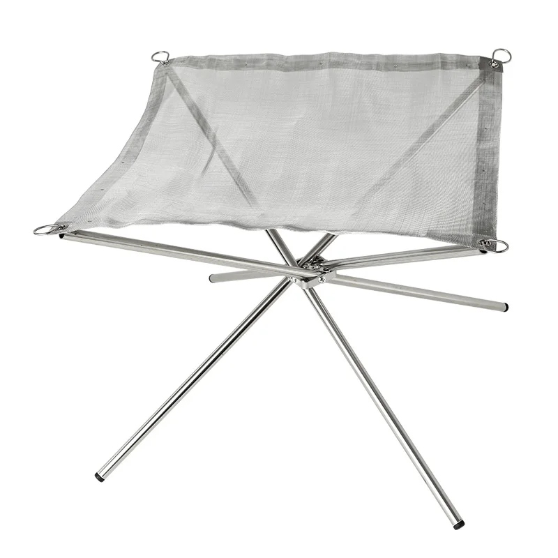 Outdoor camping hiking barbecue grill Portable Folding Stainless Steel Fire Net