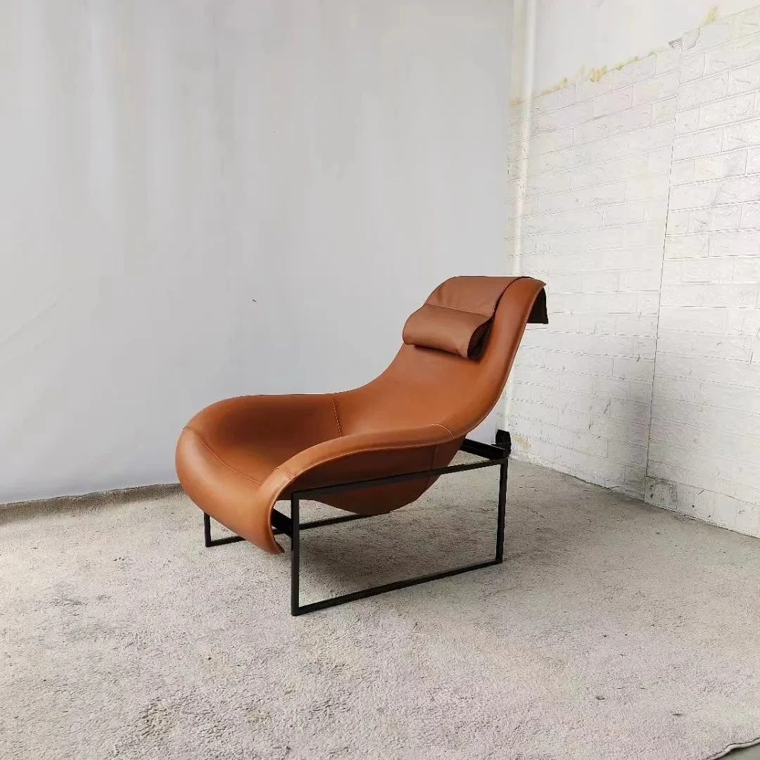 Luxury Living room chair Italy style leather cafe chair leisure armchair for hotel room lounge sofa chair