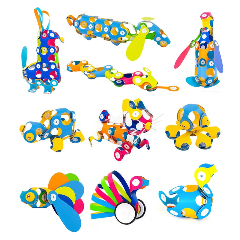 2024 New Rainbow Magnetic Soft Block 3D Building Block Educational Puzzle Toys DIY Versatile Splicing Soft Magnetic Blocks