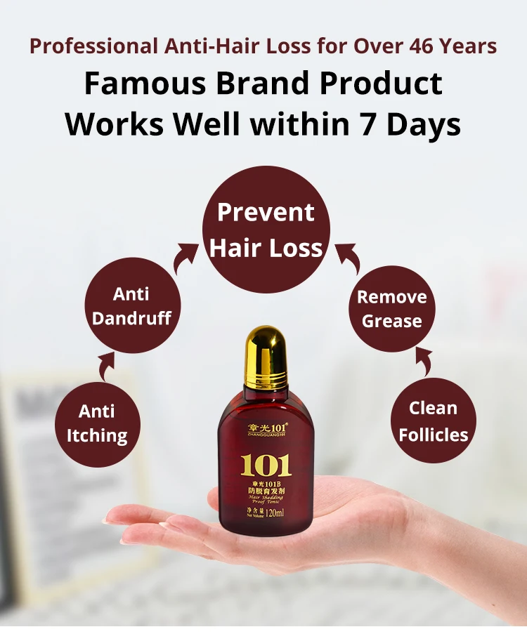Professional 101B Herbal Extract Serum for Hair Loss Treatment for Damaged Hair Unisex for Adults