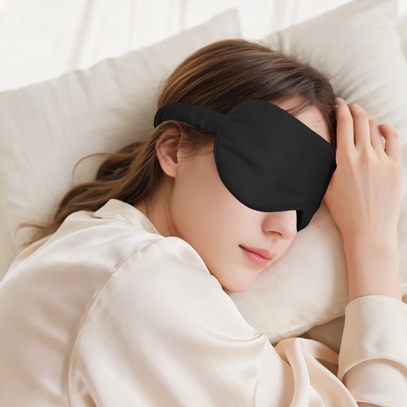 New Package Elastic Sleep Shade No Eye Pressure Relieve Fatigue Prevent Dark Circles Mulberry Silk Satin Eye Mask