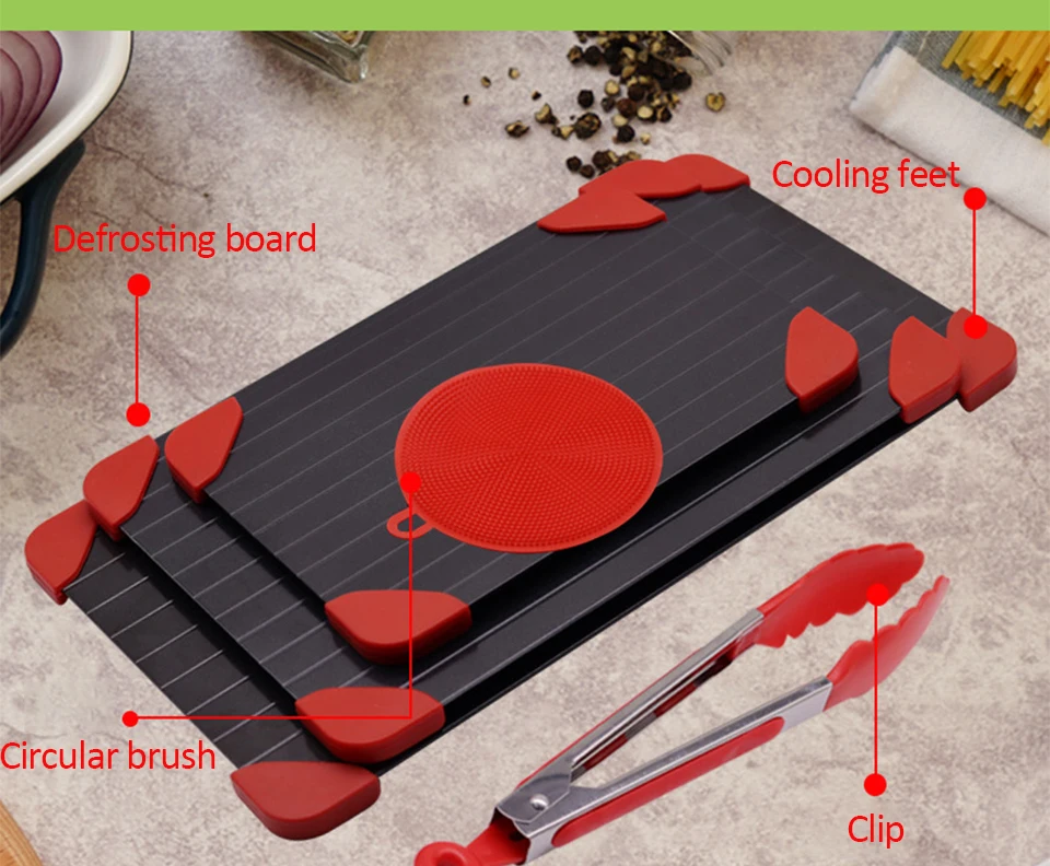 Hot sale Fast Frozen Food Meat Fruit Quick Defrosting Plate Board Defrost Kitchen Gadget Tool Defrost Tray