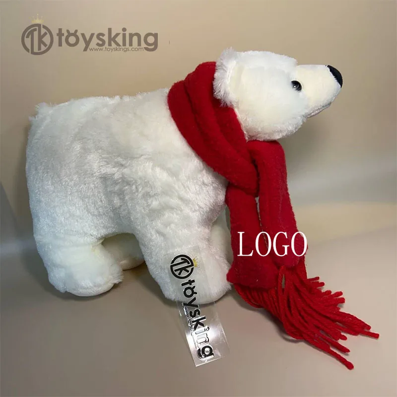 Soft Glacier polar bear stuffed animal toy Christmas plush doll customized polar bear decorate toy