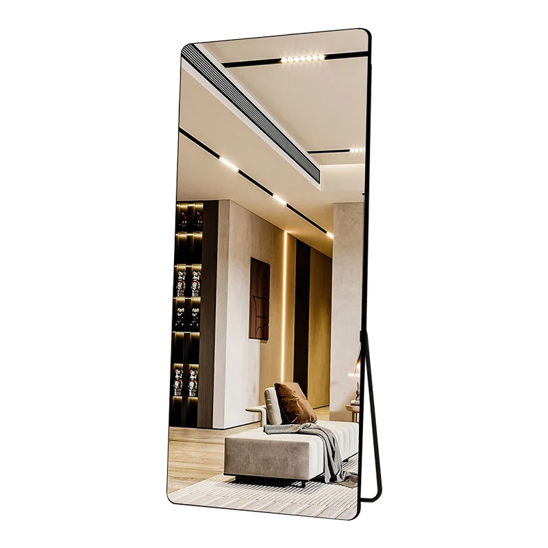 custom big black gold metal framed rectangle full length large dressing makeup hanging wall mirror miroir espejo spiegel