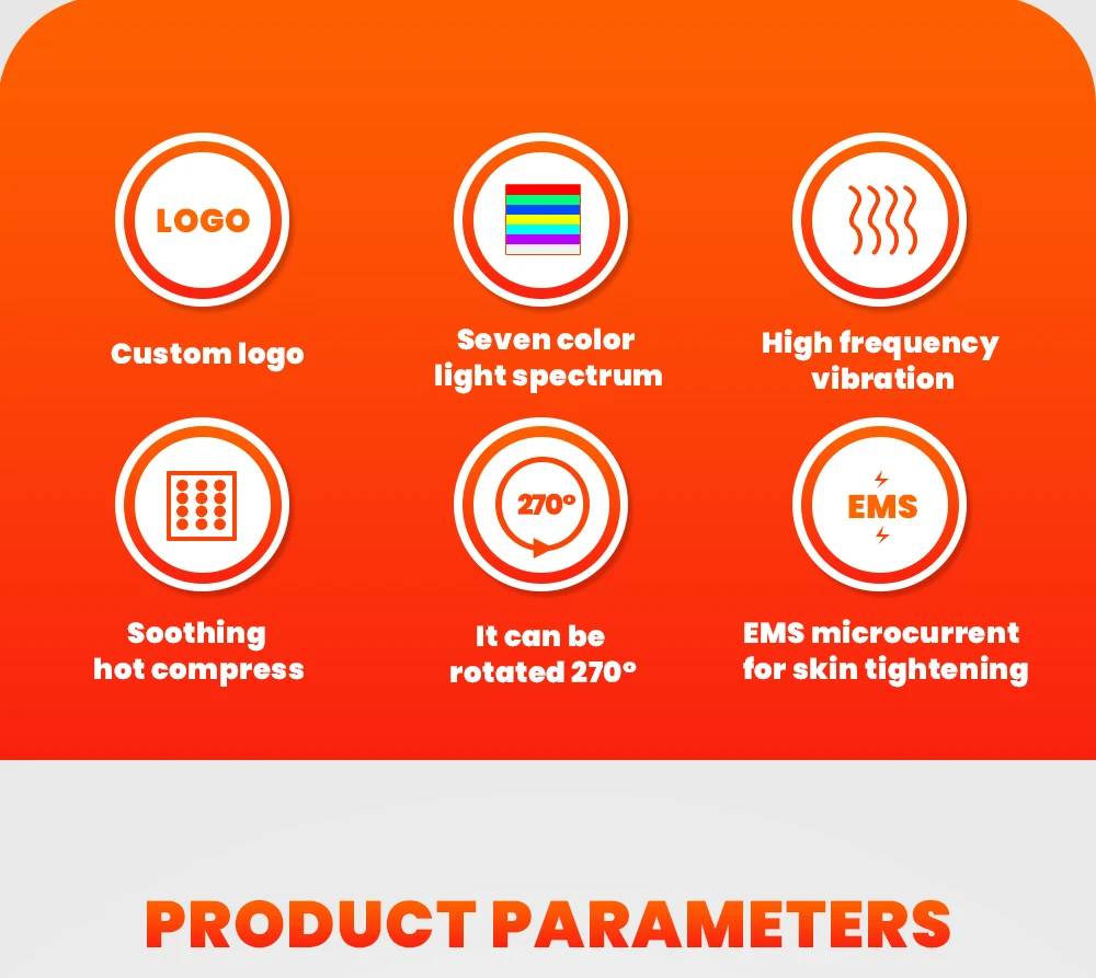 4-in-1 Facial Wand Red Light Therapy Face Massager Microcurrent Facial Care Device