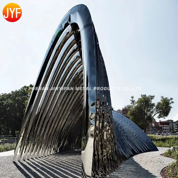 ZZ19 Hot Sale Outdoor Garden Wind Powered Metal 304 Stainless Steel Sculpture Garden Sculptures Outdoor