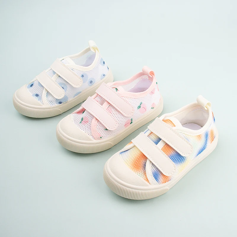 New Products Summer Children Genuine Breathable Mesh Casual Shoes Kids Hollow out Solid Color Sandals