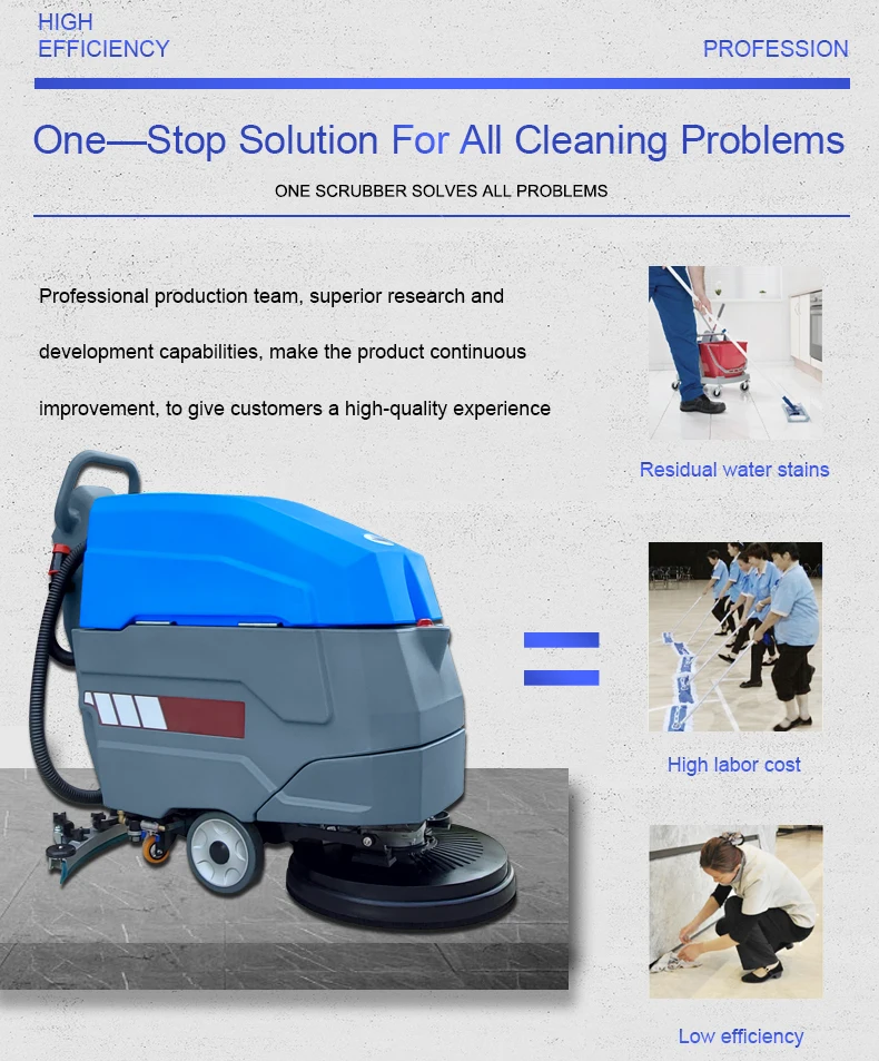 High Performance Durable Hand Push Floor Scrubber