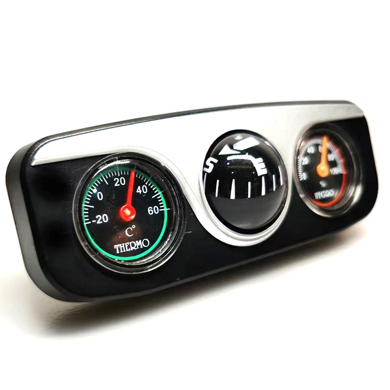 3-in-1 Multi-function Car Guide Ball Compass with Thermometer Accessory in Stock