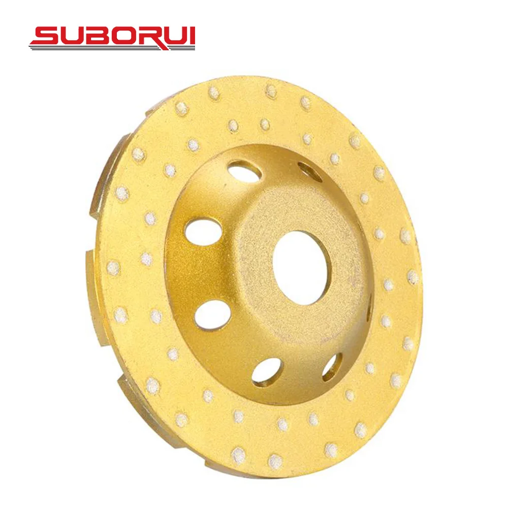 Factory OEM 125mm 5 inch diamond cup wheel grinding wheel with irregular tooth shape for concrete stone granite