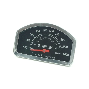 BBQ Barbecue Charcoal Grill Pit Wood Smoker Temperature Gauge Grill Pit Thermometer Fahrenheit for Barbecue Meat Cooking Beef