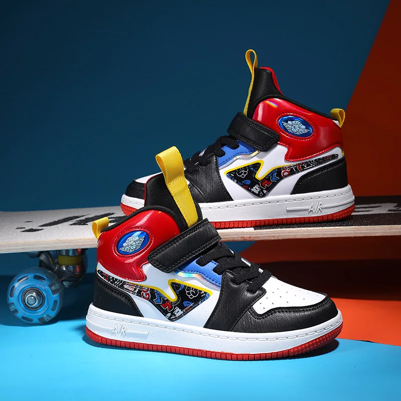 New Light Children Sport Shoes Fashion Boys Basketball Shoes Breathable Spring Autumn Kids Running Shoes Blue