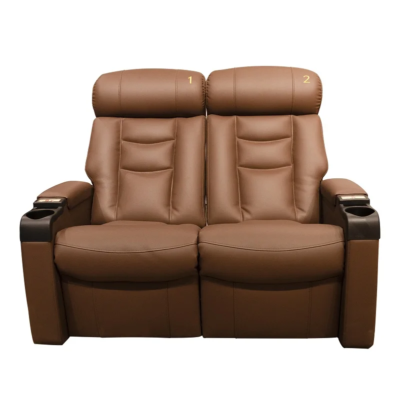 luxury Double people cinema sofa belt Cup holder cinema sofa set for Adults