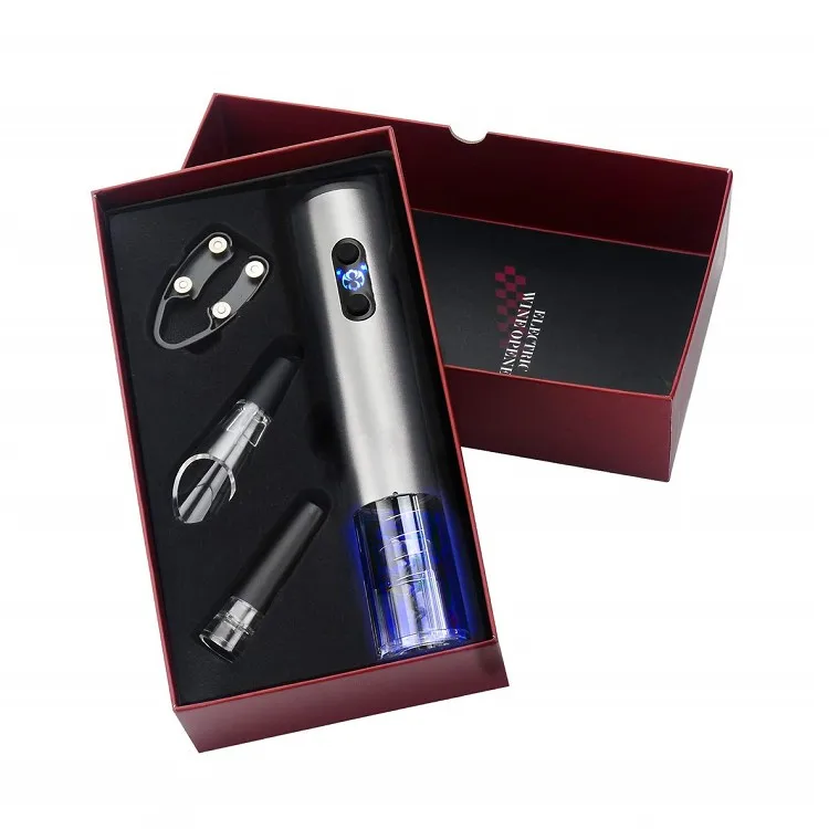 Custom electric wine opener with a series accessories gift set in gift box