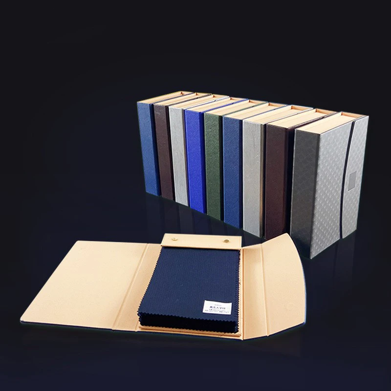 Supplier Custom Logo Colorful Textile Fabric Swatches Sample Cardboard Display Sample Book Header Cards