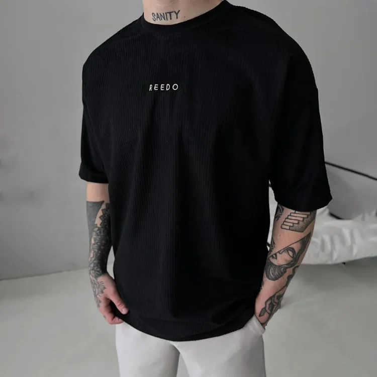 Wholesale High Quality Men Blank 100% Cotton Soft Heavy 260g Tshirt Printing Custom Plain T-shirt Logo Printed Black T Shirts