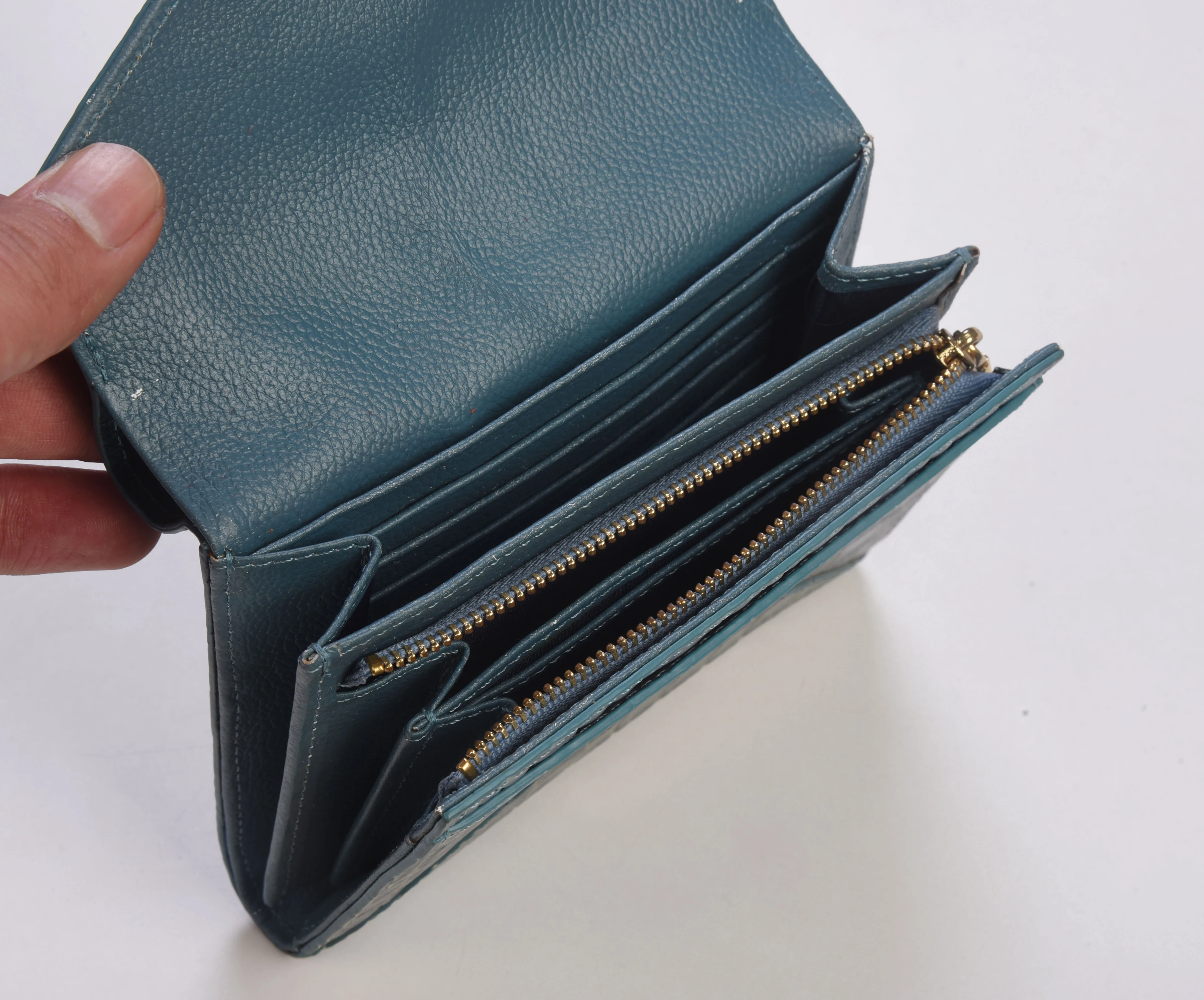 High Quality Alligator Crocodile Texture Genuine Leather Wallet for women