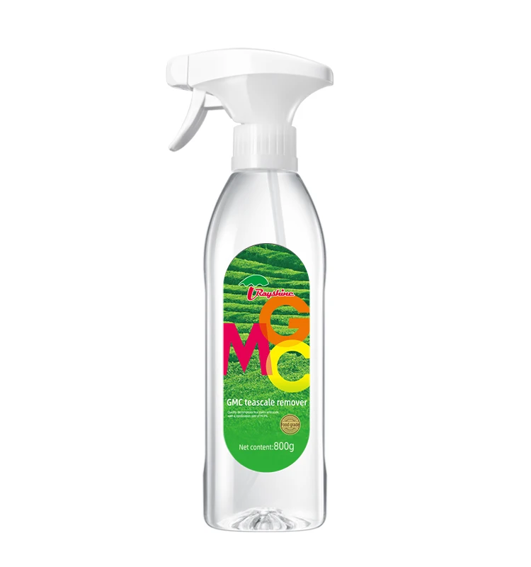 Rayshine Custom Dishes Tea Cup Pot Kettle washing Cleaning Liquid Red Green Tea Stain Mark Removal Detergent 800 ml