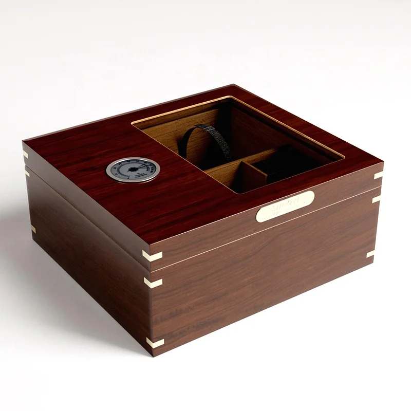 cedar wood wine cooler humidor elie bleu transparent glass top handcrafted cedar humidor with front digital hygrometer