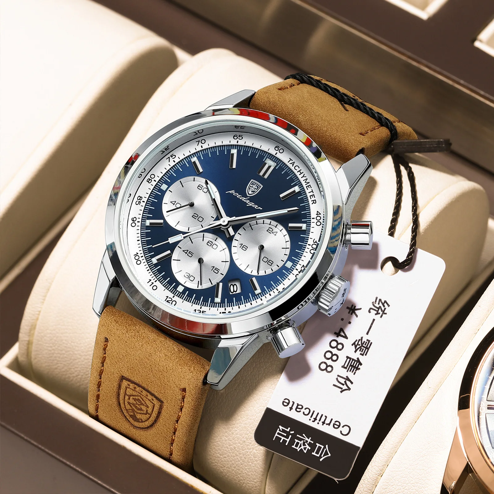 poedagar 921 brand new men watch belt model multi-functional quartz watch live broadcast foreign trade hot model
