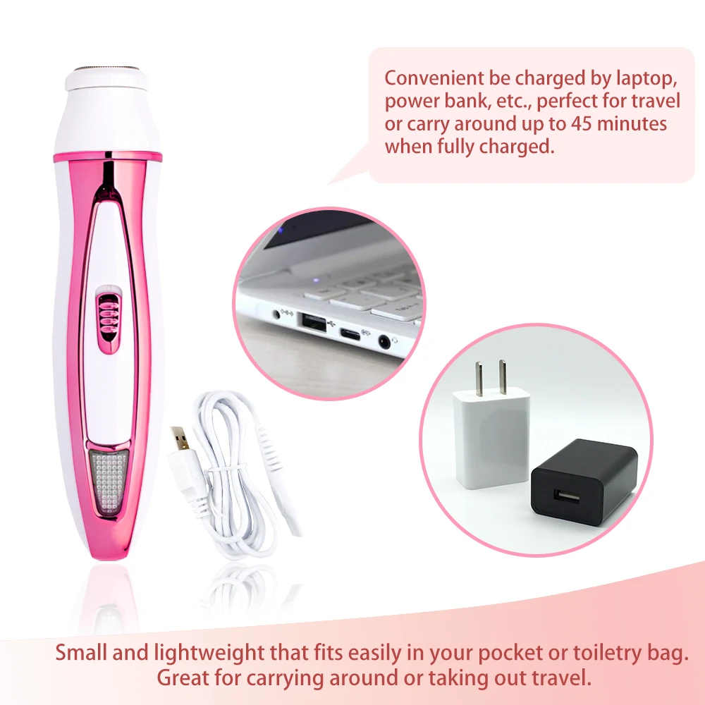 Многофункциональное 5 в 1 электрическое средство для удаления волос на лице Женский Триммер безболезненная Женская бритва ног и бровей мини-эпилятор